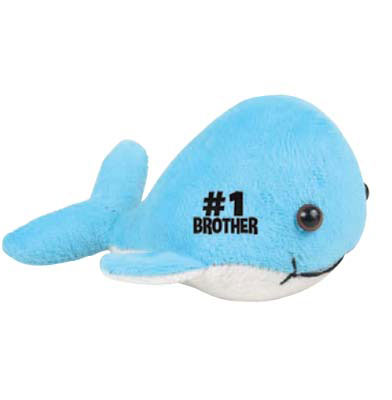 number one brother plush whale