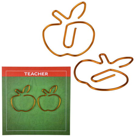 apple-shaped paperclips for teachers