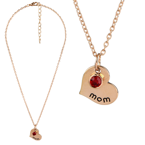mom heart necklace